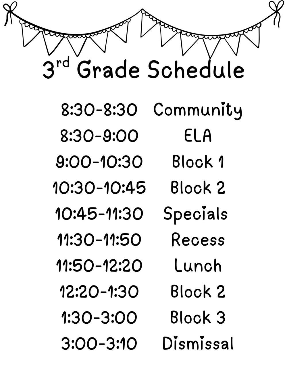 Schedule
